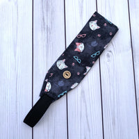 Handmade Buttoned Headbands - Cool Cats