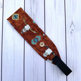 Handmade Buttoned Headbands - Southwestern Skulls