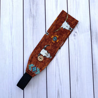 Handmade Buttoned Headbands - Southwestern Skulls
