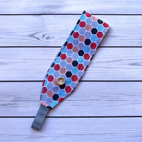 Handmade Buttoned Headbands - Hexagonal Pops