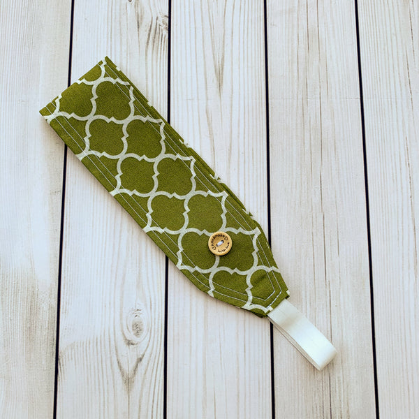 Handmade Buttoned Headbands - Green Genie