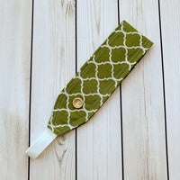 Handmade Buttoned Headbands - Green Genie