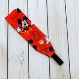 Handmade Buttoned Headbands - Mickey