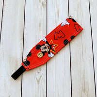 Handmade Buttoned Headbands - Mickey