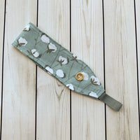 Handmade Buttoned Headbands - Denim Cotton