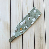 Handmade Buttoned Headbands - Denim Cotton