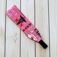 Handmade Buttoned Headbands - RN Pink