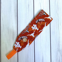Handmade Buttoned Headbands - Texas Longhorn