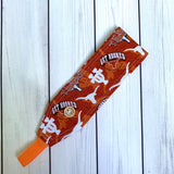 Handmade Buttoned Headbands - Texas Longhorn