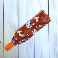 Handmade Buttoned Headbands - Texas Longhorn