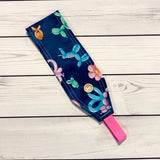 Handmade Buttoned Headbands - Navy Balloon Animals