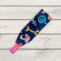 Handmade Buttoned Headbands - Navy Balloon Animals