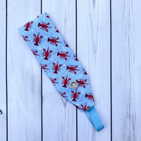 Handmade Buttoned Headbands - Lobster Fun