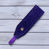 Handmade Buttoned Headbands - Purple Packed Petals