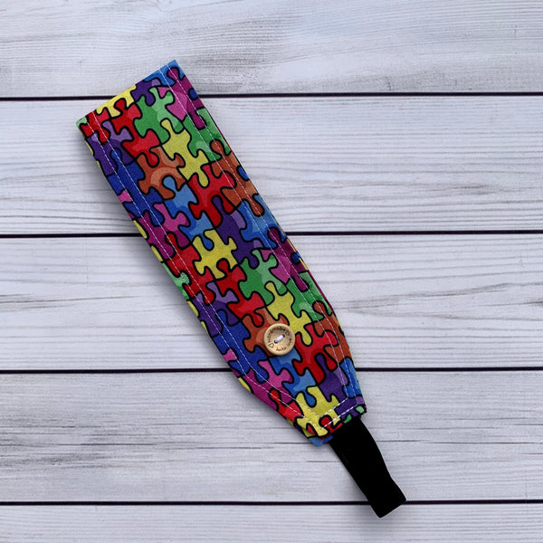 Handmade Buttoned Headbands - Autisms Awareness
