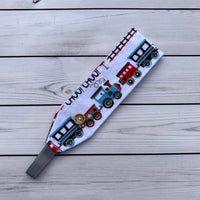 Handmade Buttoned Headbands - Choo Choo Train