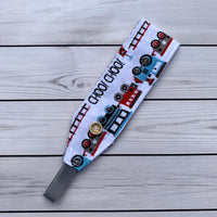 Handmade Buttoned Headbands - Choo Choo Train