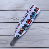 Handmade Buttoned Headbands - Choo Choo Train