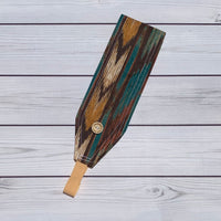 Handmade Buttoned Headbands - Southwest Chevron