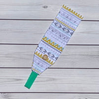 Handmade Buttoned Headbands - Yellow Tribal