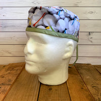 Handmade Buttoned Scrub Caps - Golf Balls