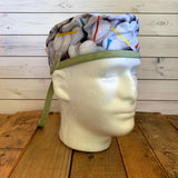 Handmade Buttoned Scrub Caps - Golf Balls