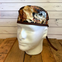 Handmade Buttoned Scrub Caps - Dog Lover