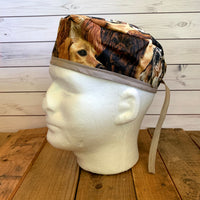 Handmade Buttoned Scrub Caps - Dog Lover