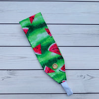 Handmade Buttoned Headbands - Watermelon Slices