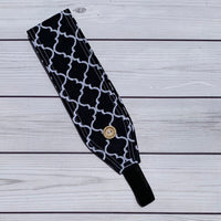 Handmade Buttoned Headbands - Black Genie