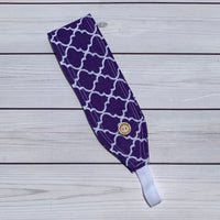 Handmade Buttoned Headbands - Purple Genie