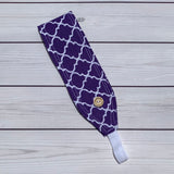 Handmade Buttoned Headbands - Purple Genie