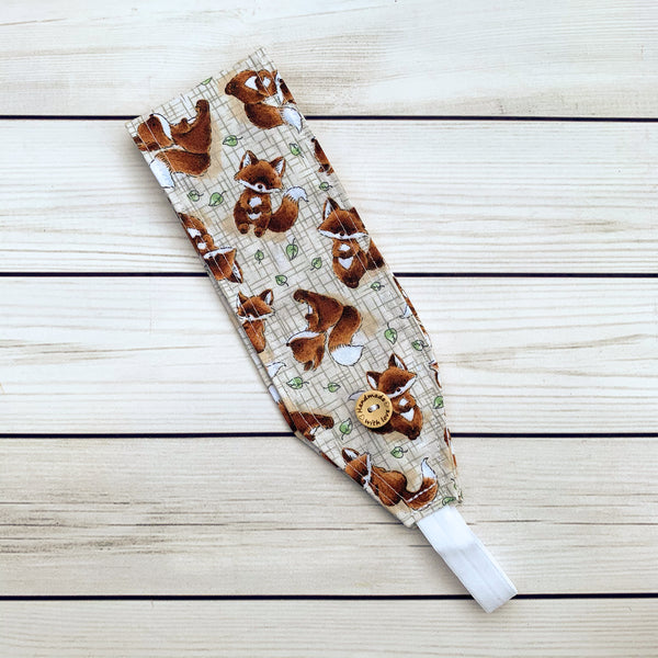 Handmade Buttoned Headbands - Fox