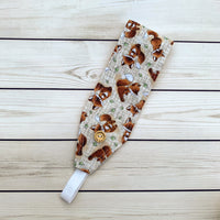 Handmade Buttoned Headbands - Fox