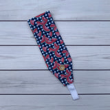 Handmade Buttoned Headbands - Watermelon Gingham