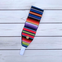 Handmade Buttoned Headbands - Purple Serape