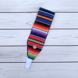 Handmade Buttoned Headbands - Purple Serape