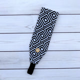 Handmade Buttoned Headbands - Black Diamonds
