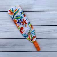 Handmade Buttoned Headbands - Tropical