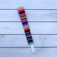 Handmade Buttoned Headbands - Purple Serape
