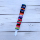 Handmade Buttoned Headbands - Purple Serape