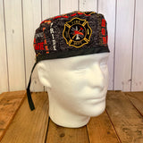 Handmade Buttoned Scrub Caps - Firefighter