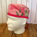 Handmade Buttoned Scrub Caps - Pink Camo