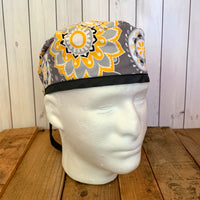 Handmade Buttoned Scrub Caps - Sunburst