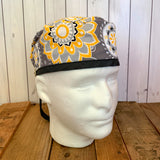Handmade Buttoned Scrub Caps - Sunburst