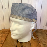 Handmade Buttoned Scrub Caps - Gray