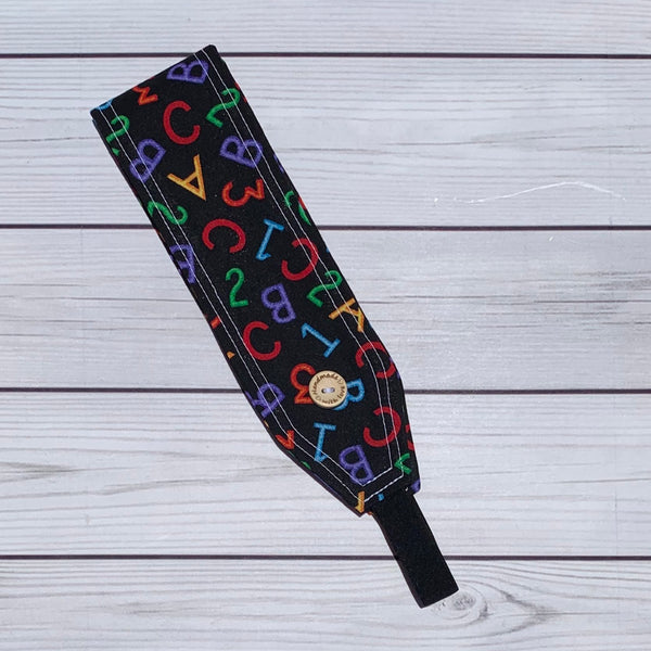 Handmade Buttoned Headbands - ABC, Easy as 123