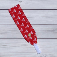 Handmade Buttoned Headbands - RN Red