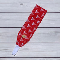 Handmade Buttoned Headbands - RN Red