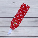 Handmade Buttoned Headbands - RN Red